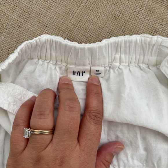 GAP Apron Eyelet Maxi Dress in Optic White - Size 12 - Picture 2 of 9